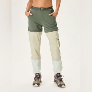 NWT outdoor voices zip-off rectrek pants green size medium women’s